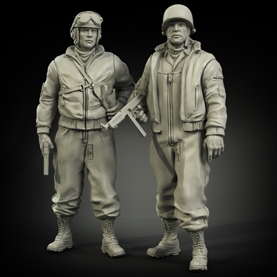 US Army tanker in winter clothes set